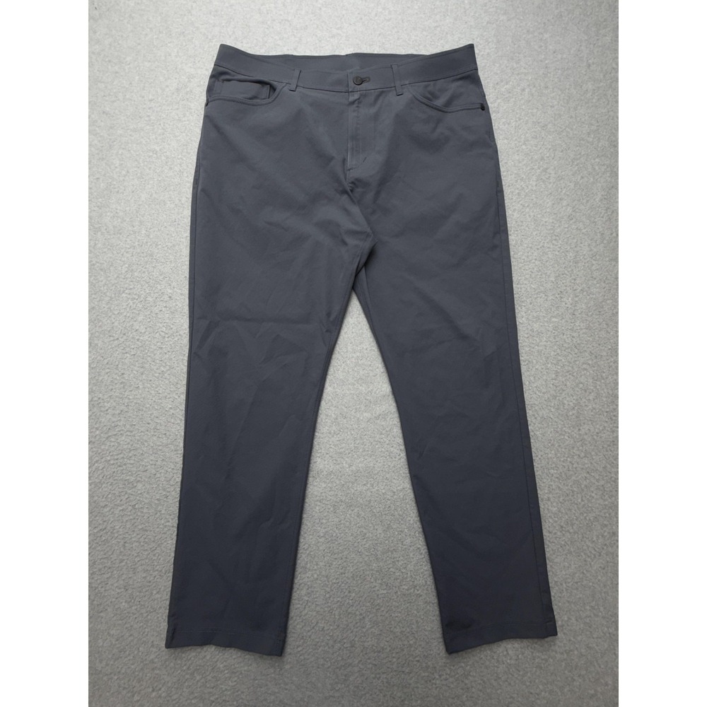 Public Rec Pants Mens 34x30 Gray Microfiber Chino Slim Straight Casual Everyday